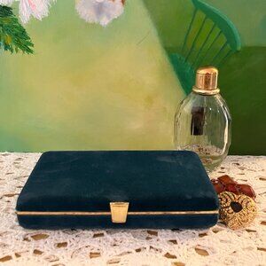 Vintage Blue Velvet Travel/Purse Jewelry Case - 1960's